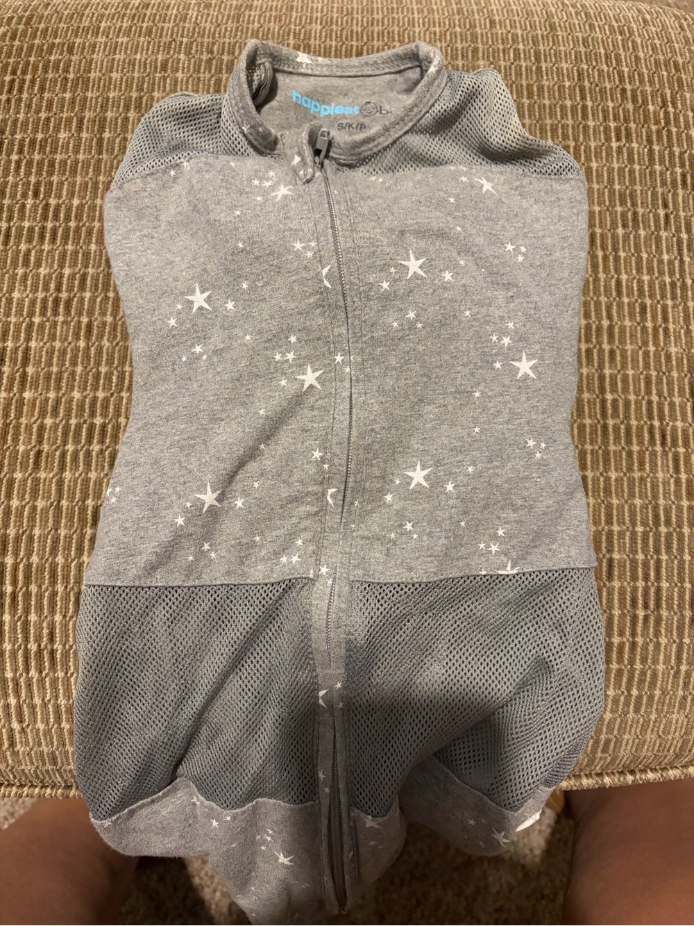 Happiest Baby Sleepea Gray Star-Print Baby Sleep Sack